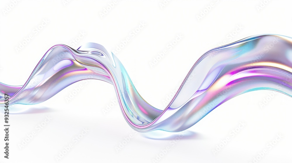 Fototapeta premium Abstract Liquid Design with Iridescent Colors