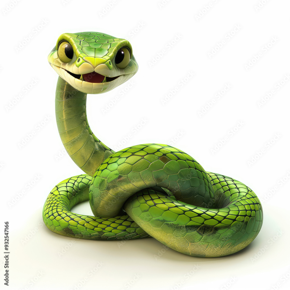 A green snake with a green face isolated white background,cartoon
A green snake with a green face isolated white background,cartoon