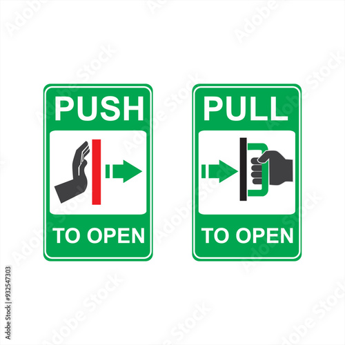 push pull vector for door