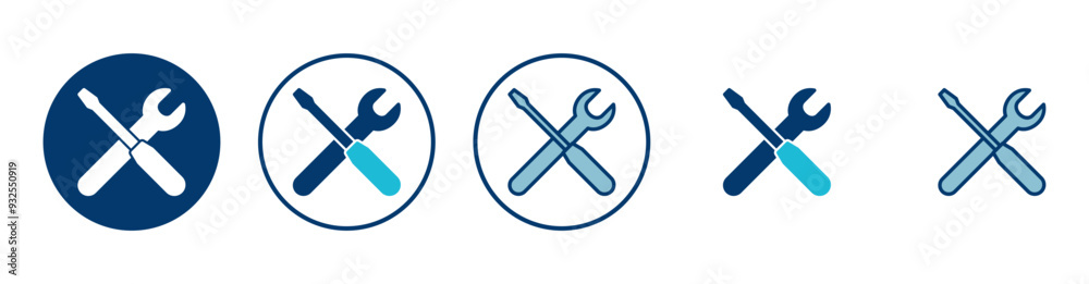 Repair icon vector isolated on white background. Wrench and screwdriver icon. settings vector icon. Maintenance. tools Repair icon vector isolated on white background. Wrench and screwdriver icon. settings vector icon. Maintenance. tools