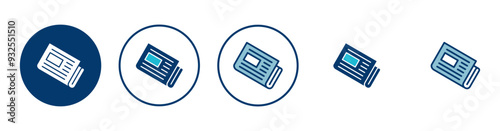 Newspaper icon vector isolated on white background. news paper icon vector