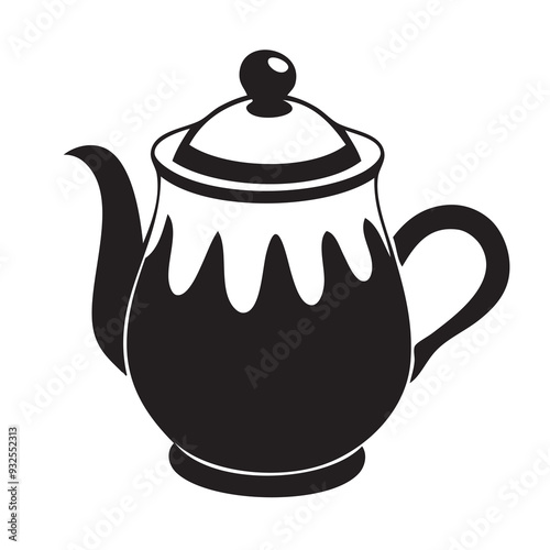 Large ceramic teapot