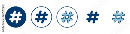 Hashtag icon vector isolated on white background. hashtag vector icon