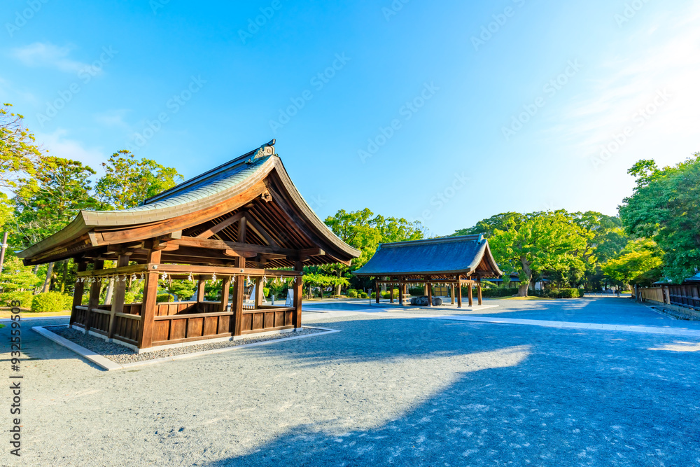 夏の宗像大社 辺津宮 福岡県宗像市 Munakata Taisha Shrine in summer. Fukuoka Pref, Munakata City. 夏の宗像大社 辺津宮 福岡県宗像市 Munakata Taisha Shrine in summer. Fukuoka Pref, Munakata City.
