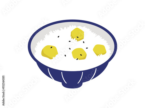 秋の味覚の栗ご飯