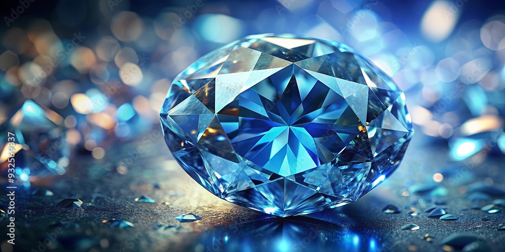 A stunning rendering of a close-up blue topaz gemstone, showcasing its shiny sparkle and jewel-like beauty A stunning rendering of a close-up blue topaz gemstone, showcasing its shiny sparkle and jewel-like beauty