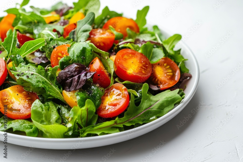 Fresh Salad with Cherry Tomatoes and Mixed Greens Fresh Salad with Cherry Tomatoes and Mixed Greens