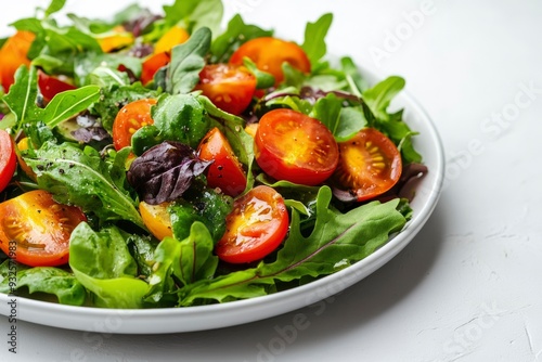 Fresh Salad with Cherry Tomatoes and Mixed Greens