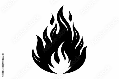 Fire flame icon silhouette, Fire SVG, Flame SVG, Fire Flame SVG
