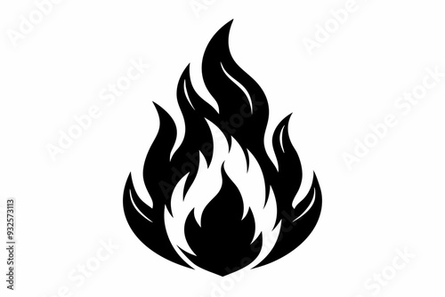 Fire flame icon silhouette, Fire SVG, Flame SVG, Fire Flame SVG

