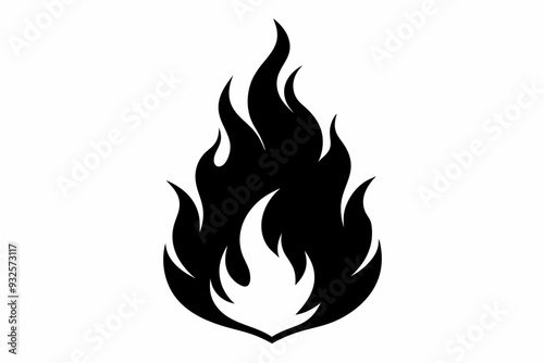 Fire flame icon silhouette, Fire SVG, Flame SVG, Fire Flame SVG
