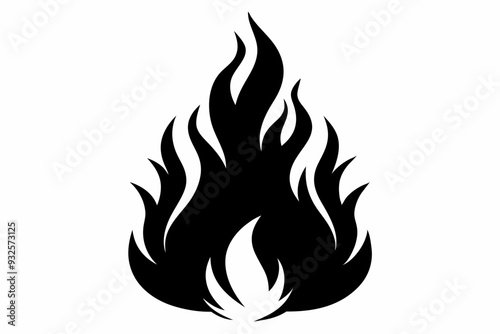 Fire flame icon silhouette, Fire SVG, Flame SVG, Fire Flame SVG
