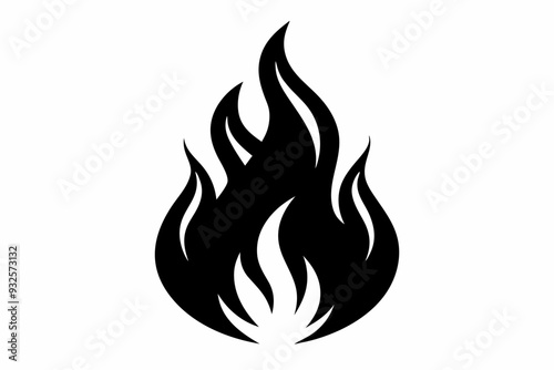 Fire flame icon silhouette, Fire SVG, Flame SVG, Fire Flame SVG
