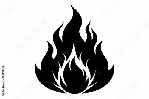 Fire flame icon silhouette, Fire SVG, Flame SVG, Fire Flame SVG

