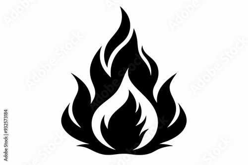 Fire flame icon silhouette, Fire SVG, Flame SVG, Fire Flame SVG

