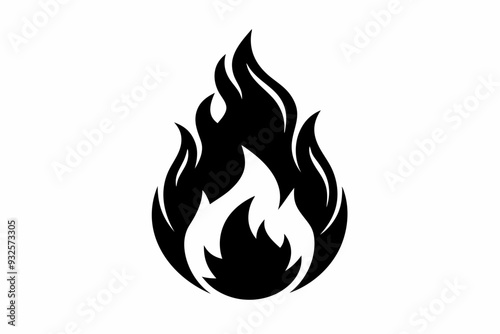 Fire flame icon silhouette, Fire SVG, Flame SVG, Fire Flame SVG
