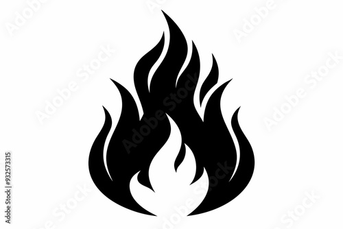 Fire flame icon silhouette, Fire SVG, Flame SVG, Fire Flame SVG
