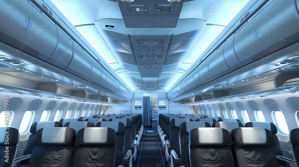 Obraz premium Airplane Cabin Interior