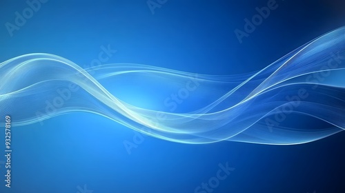 Abstract Blue Wave Background, Vibrant Dark Contrast, Elegant Modern Design for Digital Tech Content