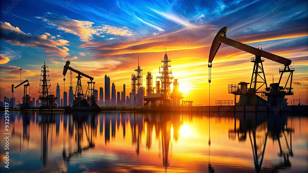 Visual depiction of oil industry market volatility in the energy sector