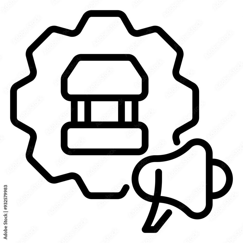management sales icon, line icon style management sales icon, line icon style