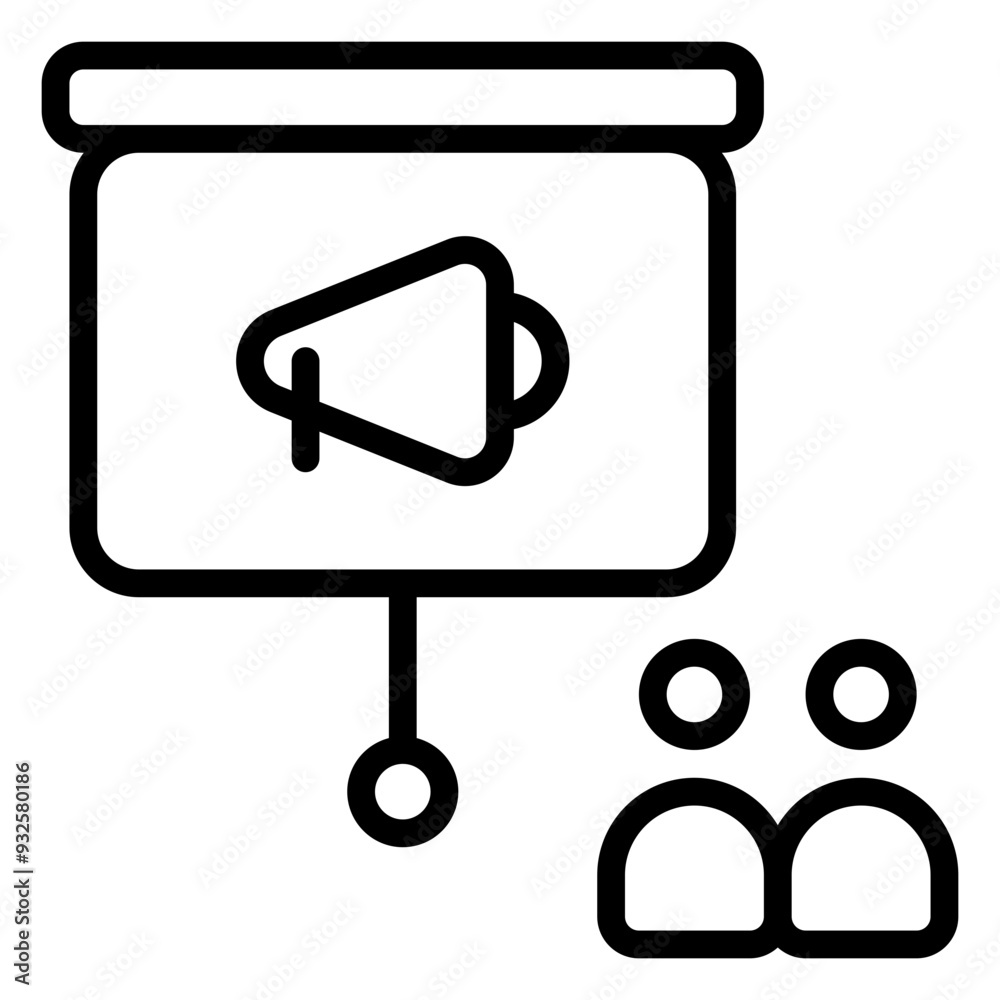 training icon, line icon style training icon, line icon style