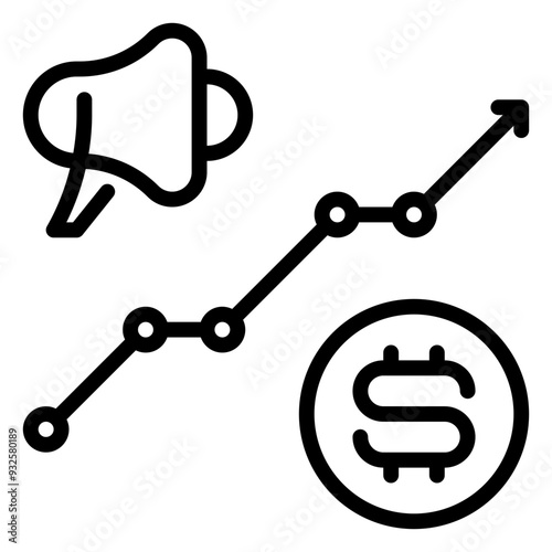 profit icon, line icon style