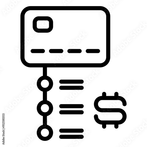 credit icon, line icon style