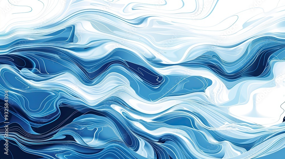 Abstract Blue and White Swirling Pattern Abstract Blue and White Swirling Pattern