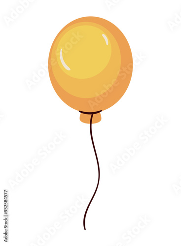 birthday party yellow balloon