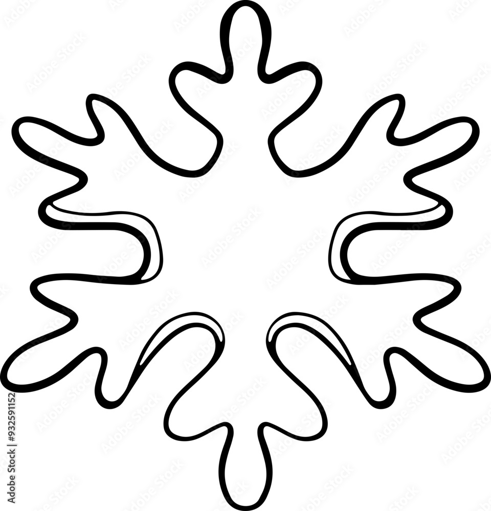 Cartoon lines Christmas Snow Cute Card Illustration Cartoon lines Christmas Snow Cute Card Illustration
