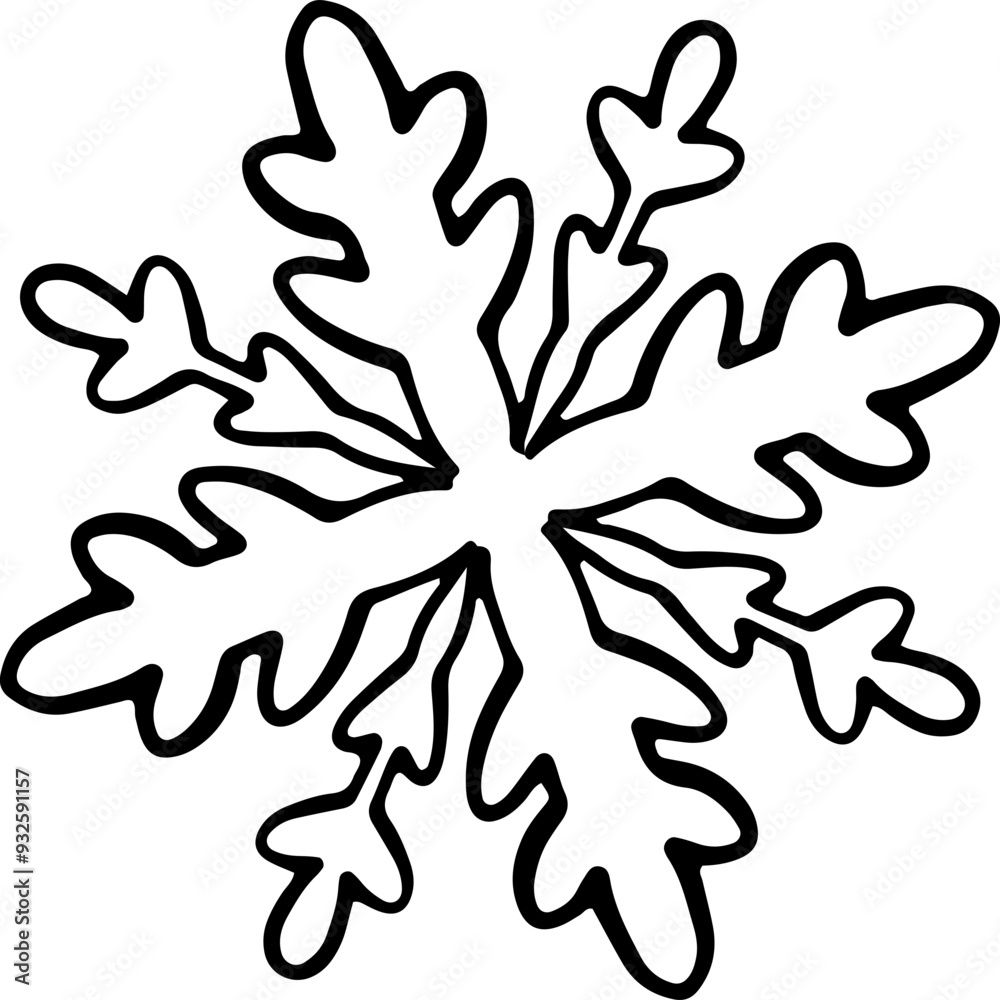 Cartoon lines Christmas Snow Cute Card Illustration Cartoon lines Christmas Snow Cute Card Illustration