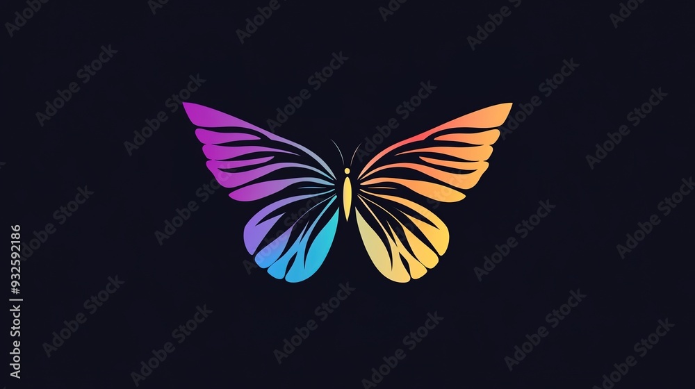 Logo Featuring a Butterfly Design. A Elegant and Symbolic Representation of a Butterfly, Ideal for Branding and Artistic Applications, Emphasizing Grace and Transformation. Logo Featuring a Butterfly Design. A Elegant and Symbolic Representation of a Butterfly, Ideal for Branding and Artistic Applications, Emphasizing Grace and Transformation.