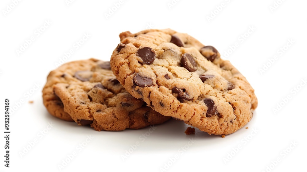 Single Piece of Cookie on a White Background. A Delicious and Simple Representation of a Single Cookie, Perfect for Highlighting Its Texture and Appeal. Single Piece of Cookie on a White Background. A Delicious and Simple Representation of a Single Cookie, Perfect for Highlighting Its Texture and Appeal.
