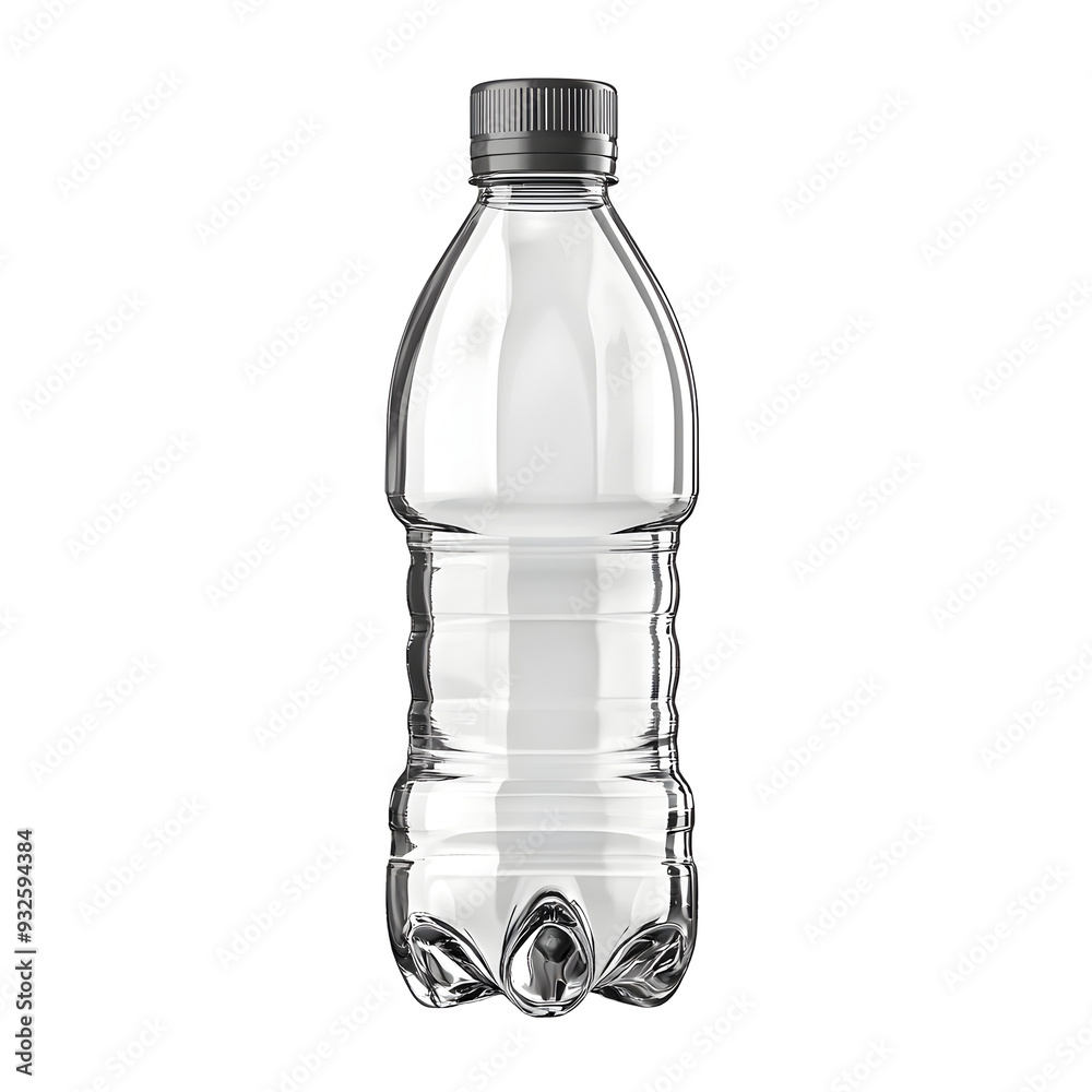 Transparent Plastic Water Bottle on White Background Transparent Plastic Water Bottle on White Background
