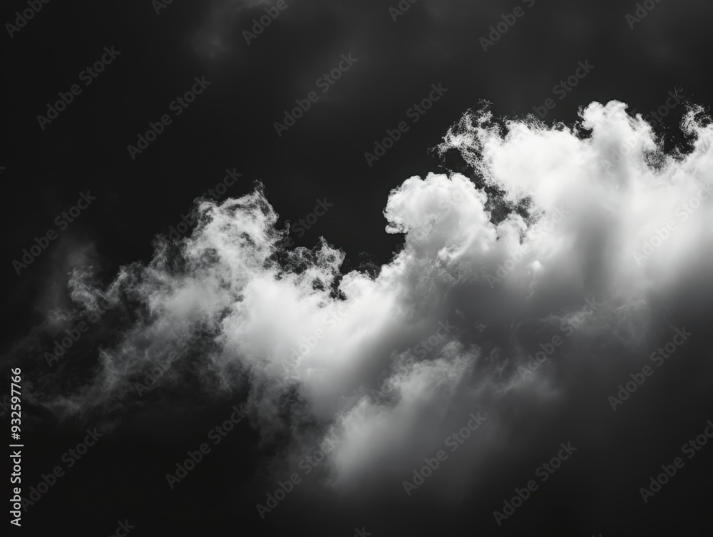 White clouds against a dark sky White clouds against a dark sky