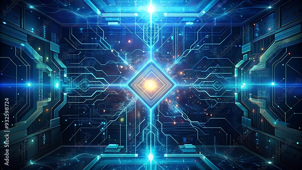 Obraz premium Futuristic Technology Network.