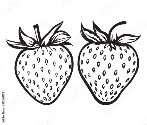 set of strawberries