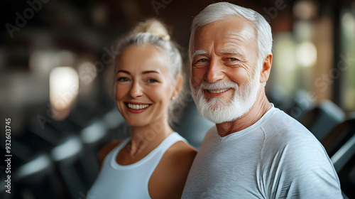 A cheerful elderly man and ...