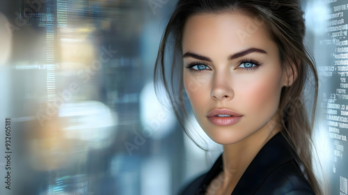 A close-up portrait of a wo...