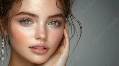 A close-up portrait of a yo...