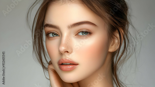 A close-up portrait of a yo...