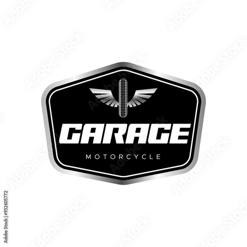 automotive garage motorcycle logo emblem