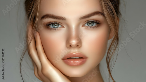 A close-up portrait of a yo...
