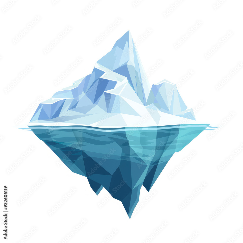 An iceberg isolated white background,2d flat vector
An iceberg isolated white background,2d flat vector