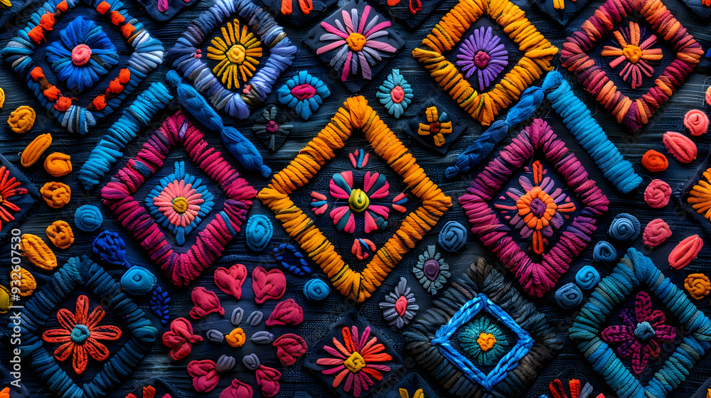 Colorful Playdough Flowers Illustration Colorful Playdough Flowers Illustration