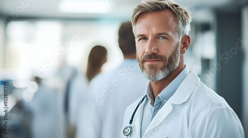 A confident doctor in a cli...