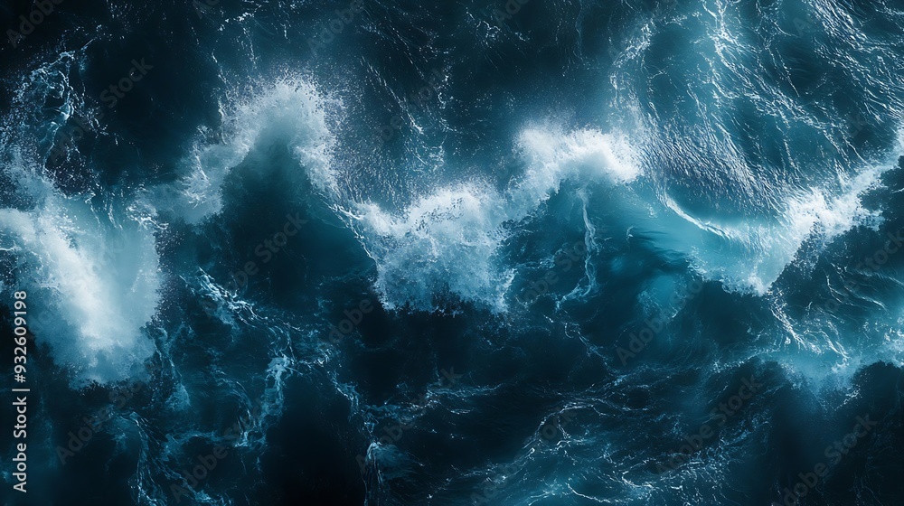Oceans Fury Waves Clash in Aquatic Dance : Generative AI