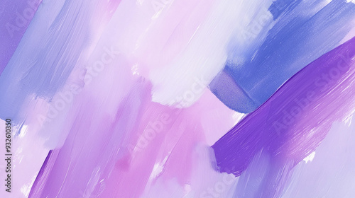 Abstract gouache paint background. Lovely, romantic, playful and sophisticated drawing. Large and rounded brush stroke. soft and muted color palette featuring lavender, lilac, and periwinkle.