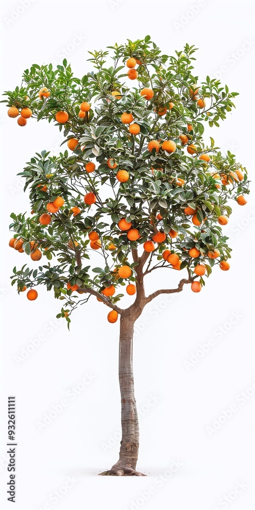 orange tree with fruits isolated on white background orange tree with fruits isolated on white background